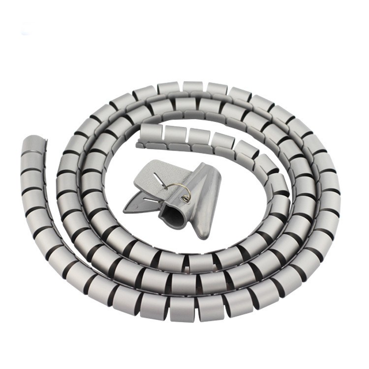 Ống Xoắn Quấn Dây Điện Dài 2M - Tặng kèm kẹp