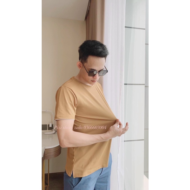 Áo thun nam Hidoli Áo phông nam cộc tay Layer năng động cá tính T1