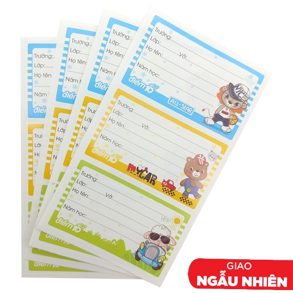 Nhãn Vở TP-NBL01 (Mẫu Màu Giao Ngẫu Nhiên)