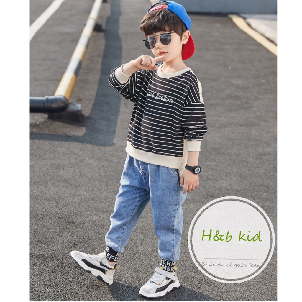 [Sale] bộ nỉ đại quần bò hãng H&B KIDS cho bé trai, gái 10-35kg ( nhí và đại)