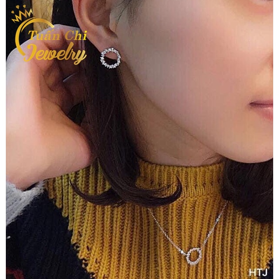 Set Bạc Đẹp ❤️SIÊU HOT❤️ Dây Chuyền Nữ- Bông Tai Nữ Bạc Cao Cấp