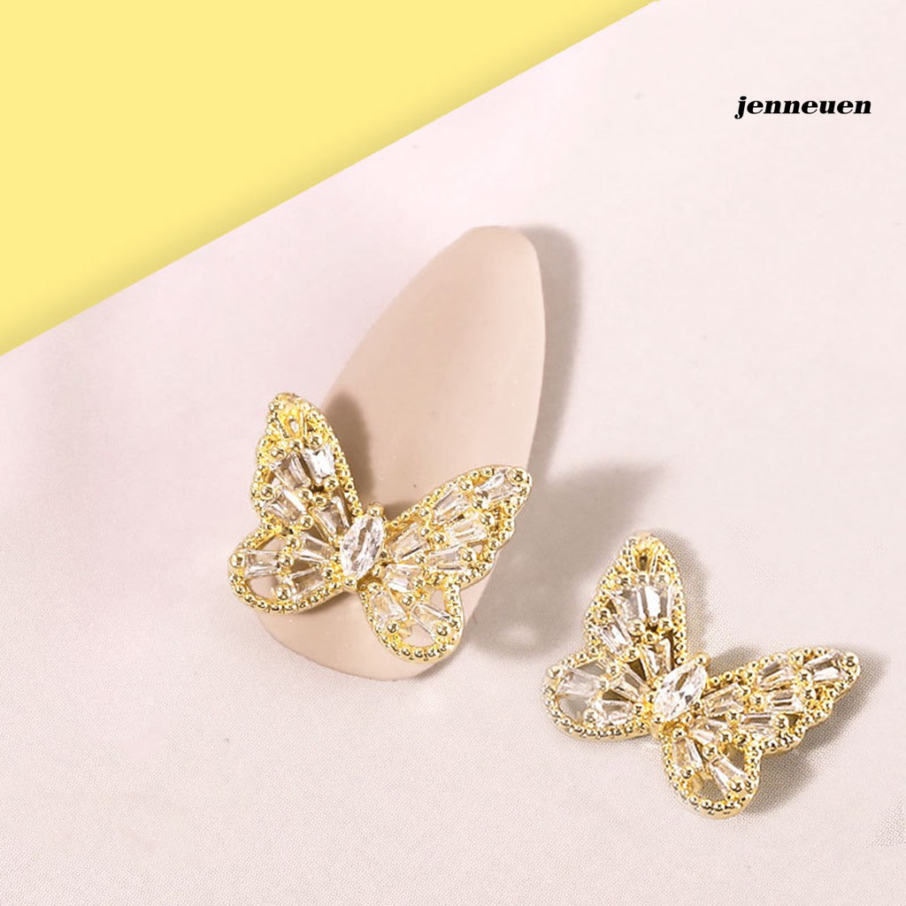 [Hàng mới về] Bộ 2 hạt cườm bươm bướm đính đá lấp lánh trang trí móng tay nghệ thuật