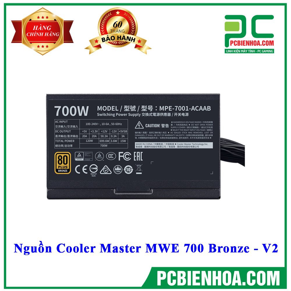 NGUỒN COOLER MASTER MWE 700 BRONZEV2