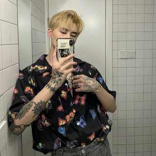 Áo sơ mi in họa tiết unisex