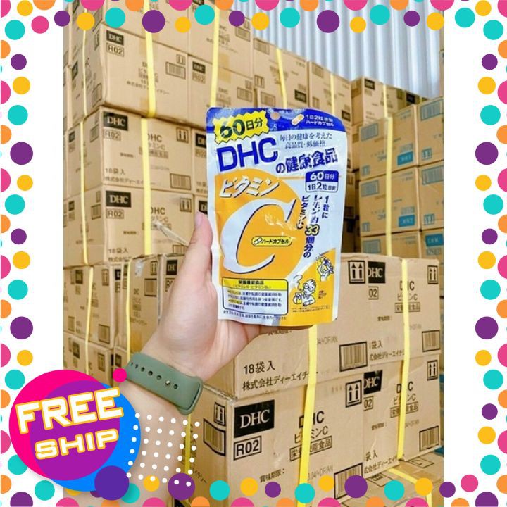 Viên uống Vitamin C DHC Nhật [ FREE SHIP - HÀNG AUTH] gói 60 ngày 120 viên