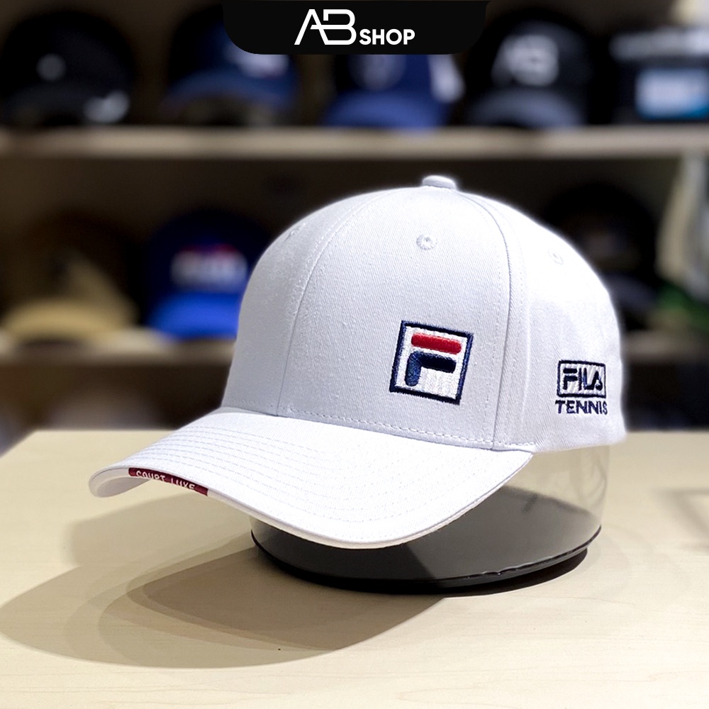 Mũ Lưỡi Trai FILA Cao Cấp 4 Màu Đen Đỏ Navy Trắng Phối Logo Basic AB-30201