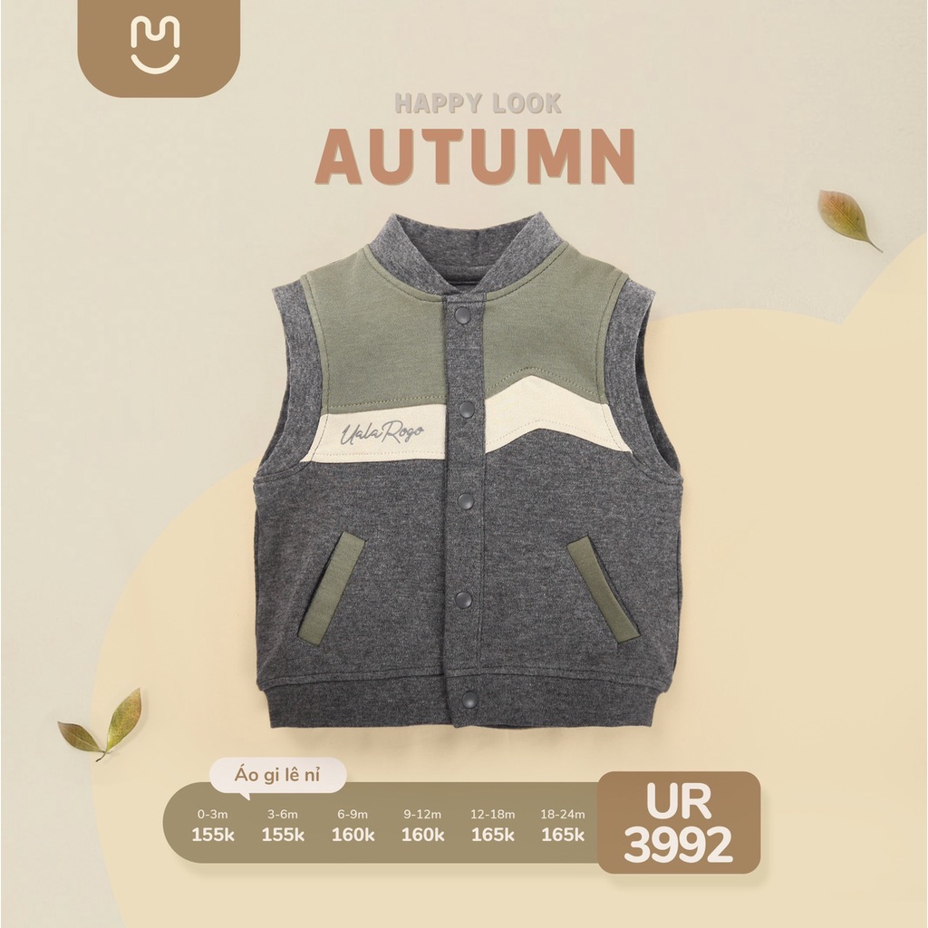 Ualarogo Áo gile nỉ nhung mịn cho bé trai và gái