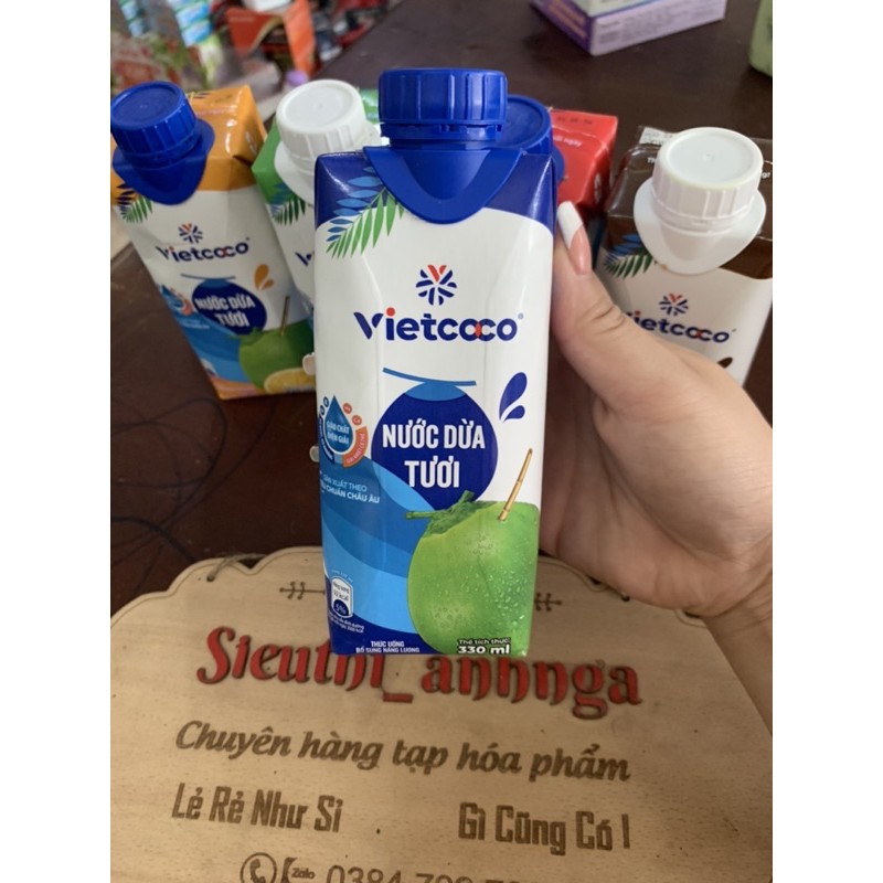 [Mã 66FMCGSALE hoàn 8% đơn 500K] Nước Dừa Tươi Vietcoco 330Ml ( Nhiều Vị)