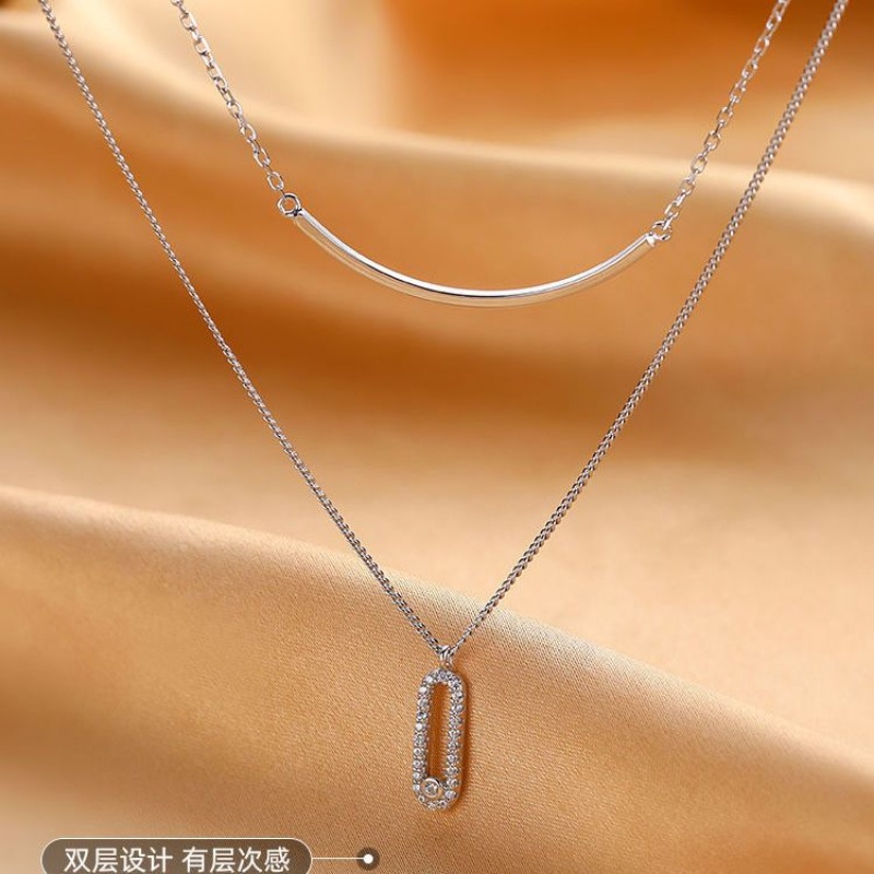 Vòng cổ Hai Lớp Không Phai Màu Thiết Kế Sang Trọng Thời Trang Cao Cấp Cho Nữ