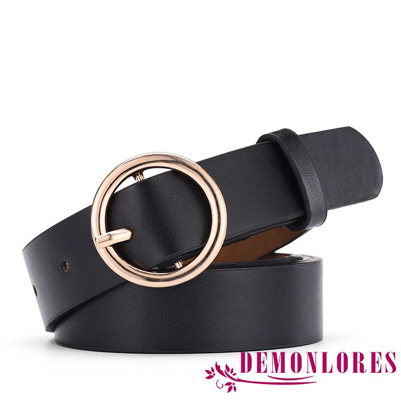 Thắt lưng da mềm màu trơn thiết kế cổ điển sành điệu cho phái nữ
