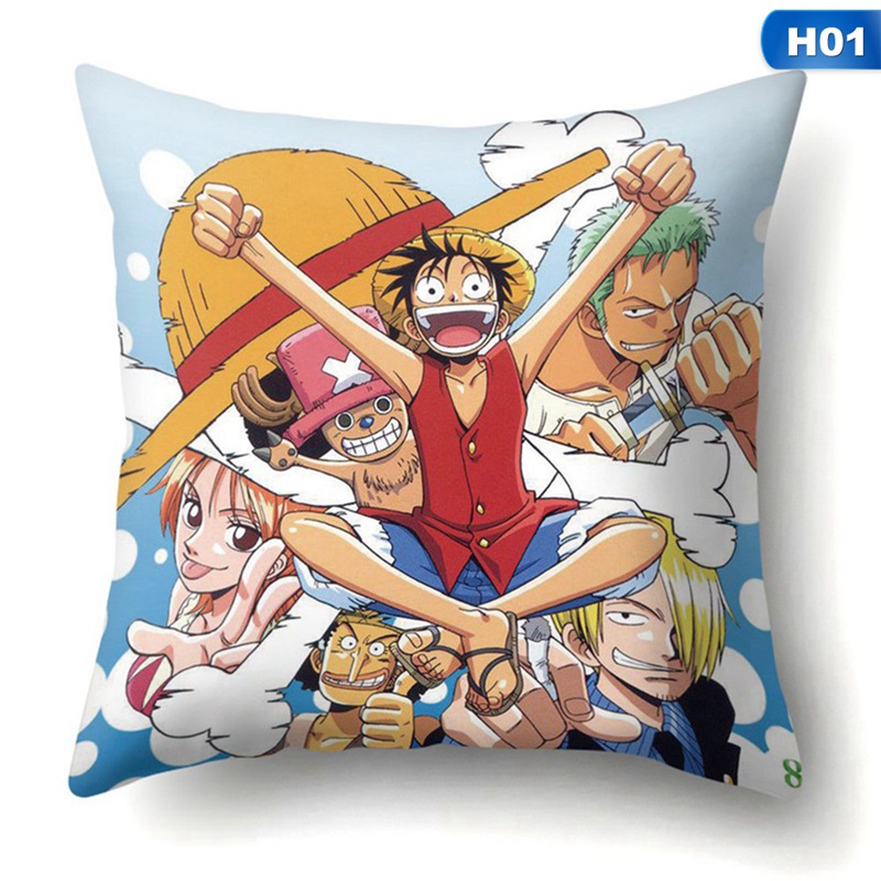 Vỏ Gối Hai Mặt In Hình Nhân Vật Luffy Trong One Piece