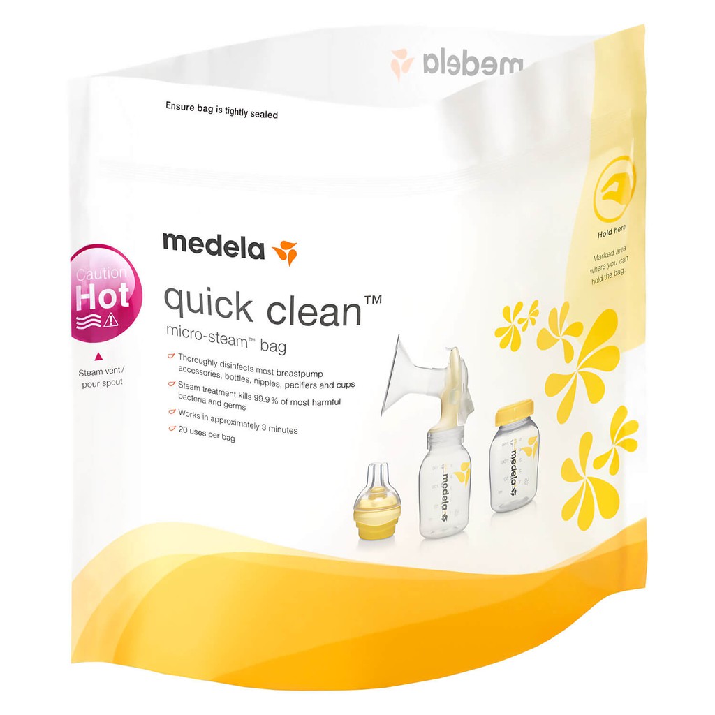 Túi tiệt trùng lò vi sóng Medela - Quick clean micro-steam bag