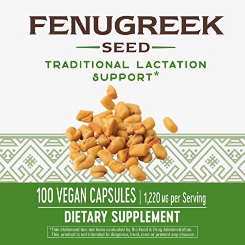 Viên lợi sữa cỏ cà ri Fenugreek Seed 180v ( giúp tăng tiết sữa tự nhiên hàng Mĩ)