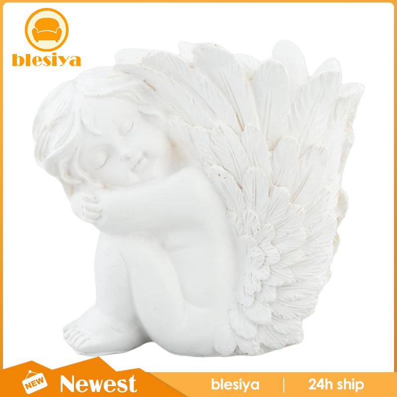 [Blesiya] Bình Hoa Điêu Khắc Thủ Công Hình Thiên Thần Phong Cách Vintage Trang Trí Nhà Cửa