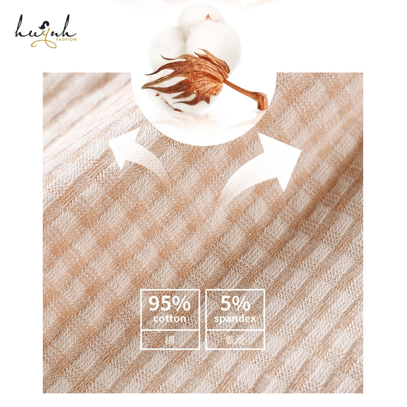 Quần Lót Nữ Cotton Thoáng Khí Thun Trơn Chấm Bi Hoặc Caro Xinh Xắn - C30