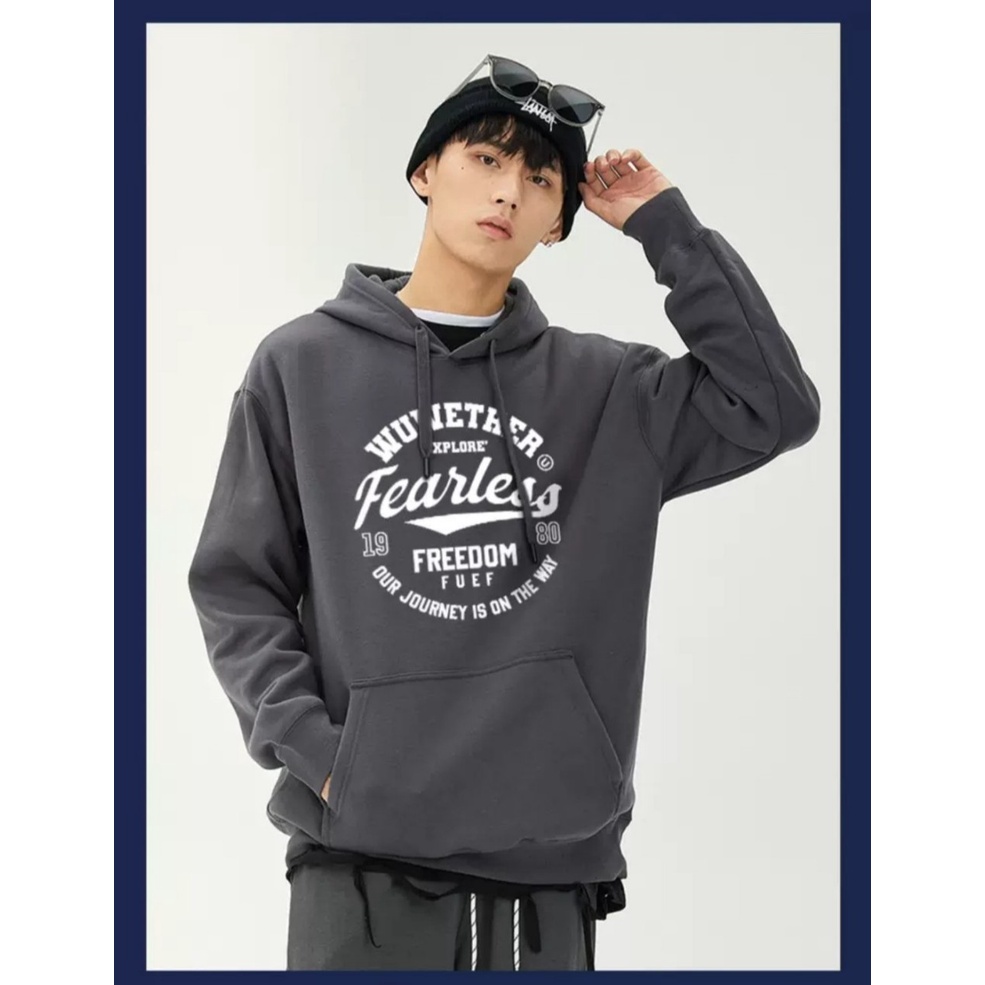Áo Hoodie Mũ Trùm Đầu Phong Cách Nam Nữ UNISEX FEARLESS, Nỉ Ngoại Dày Dặn Thời Trang Hot Trend 2022