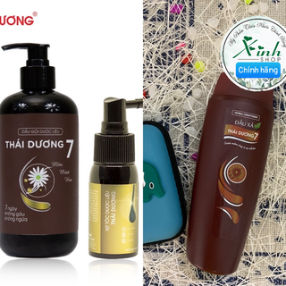 Bộ 3 Sản phẩm giúp mọc tóc Thái Dương 7 - Gội 480ml + Xả 200ml+ Xịt tóc