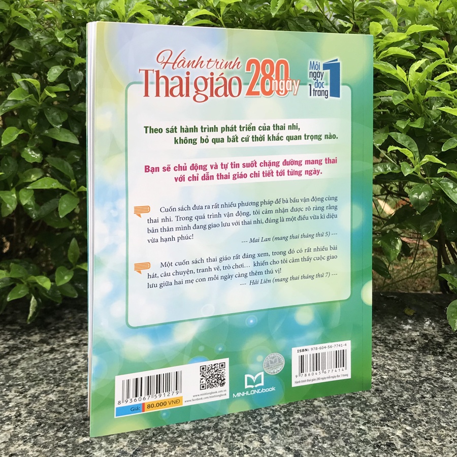 Sách - Hành trình thai giáo - 280 ngày, mỗi ngày đọc 1 trang  - Mẹ mang thai con khỏe mạnh (Lẻ tùy chọn)