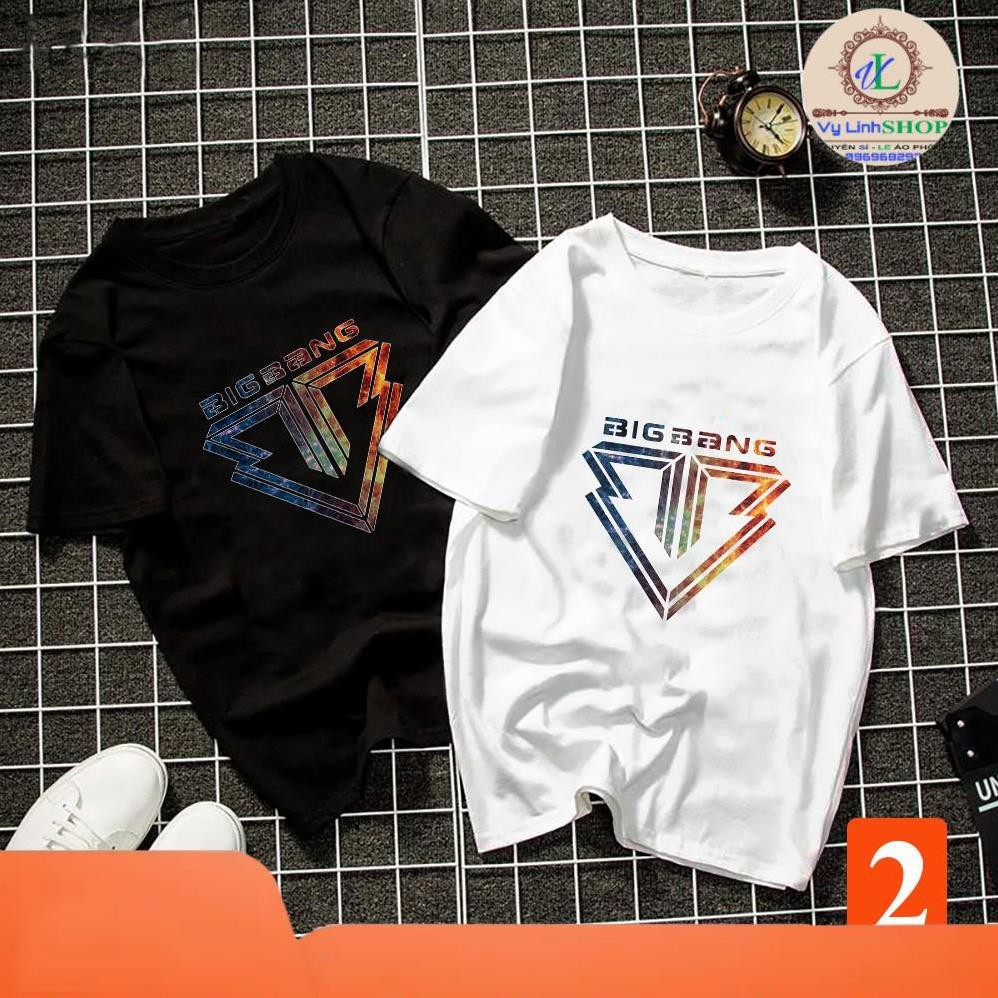 Áo phông nam nữ unisex form rông chất cotton Bigbang thấm hút mồ hôi hình in sắc nét