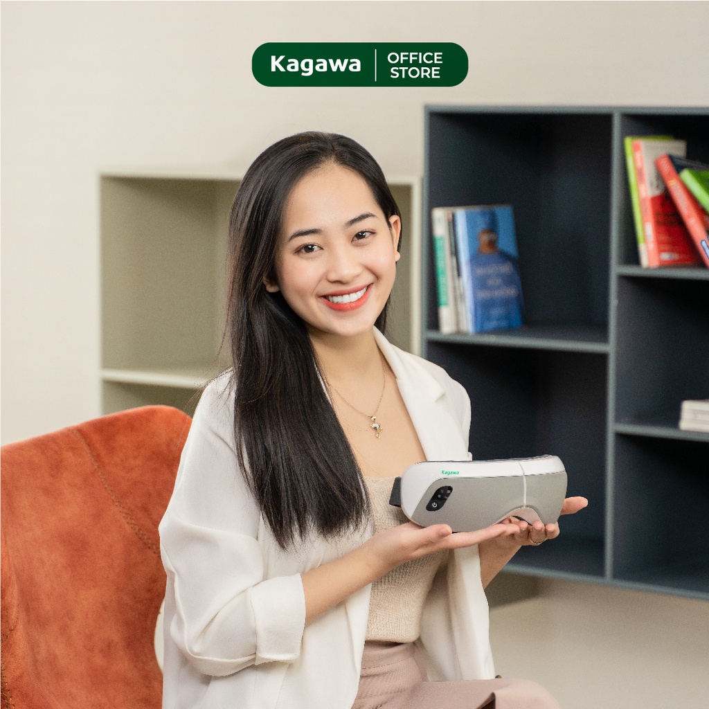Máy massage mắt thông minh Kagawa [CAO CẤP] giảm thâm quầng, xoa dịu mỏi mắt, tích hợp loa nghe nhạc dễ ngủ