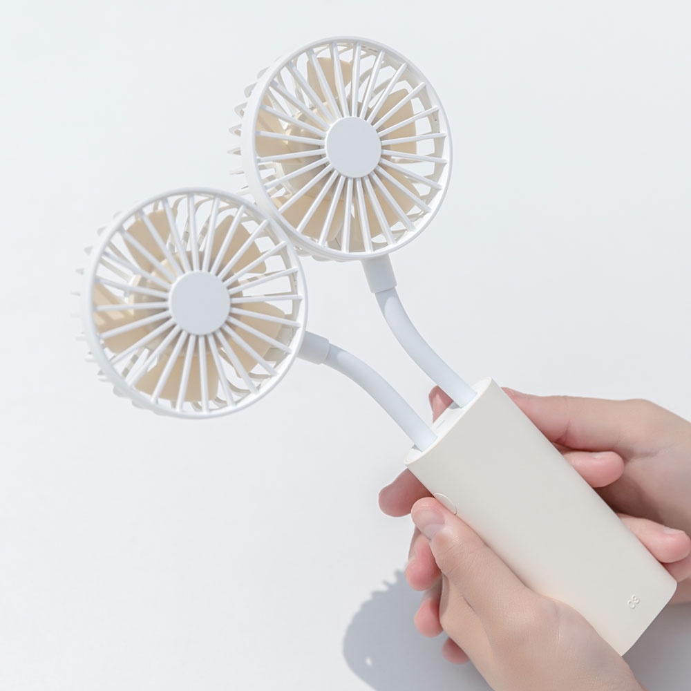 Uareliffe Double Blade Mini Fan 3 Levels Wind Handheld Fan