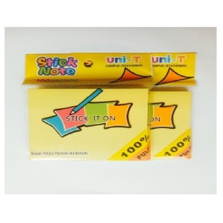 Combo 12 xấp Giấy note vàng 3x5 uni -T