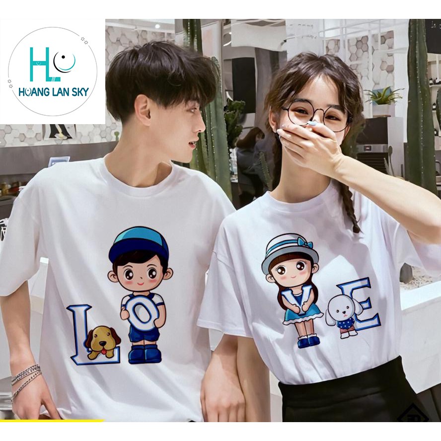 Áo Thun Áo Cặp Nam nữ Chất Đẹp AD100 Nhiều Mẫu Mới Hot có size BigSize đến 95kg