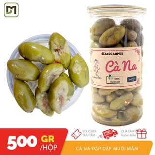 Hộp 500gr cà na đập dập mắm muối ớt tây ninh đủ vị chua cay ngọt chát giòn không chất bảo quản