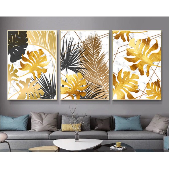 [Có Khung] Combo 3 tranh vải canvas trang trí nhà cửa kích thước 30*40 cm BẮC ÂU