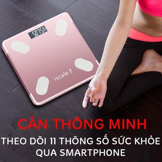 Cân Điện Tử Thông Minh 180kg Bảo Hành 12 Tháng Cân Sức Khỏe Kết Nối Điện Thoại Đo Chỉ Số Sức khỏe Đo Lượng Mỡ, Calo,