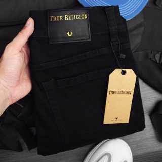 Quần bò đen trơn true.religion ba.sic