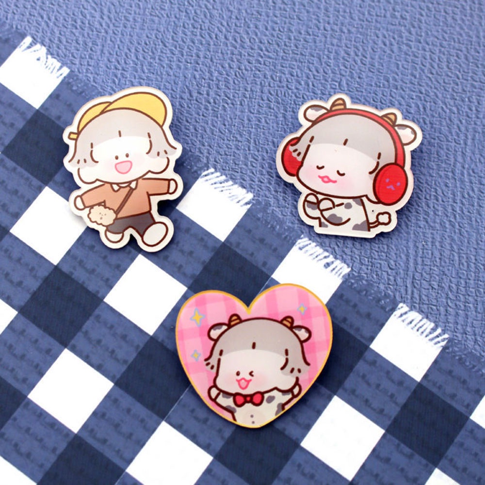 Ghim Cài Áo Hình Bánh Quy Hoạt Hình Chống Ánh Sáng Thích Hợp Làm Quà Tặng Cho Bạn Gái/ Bạn Gái