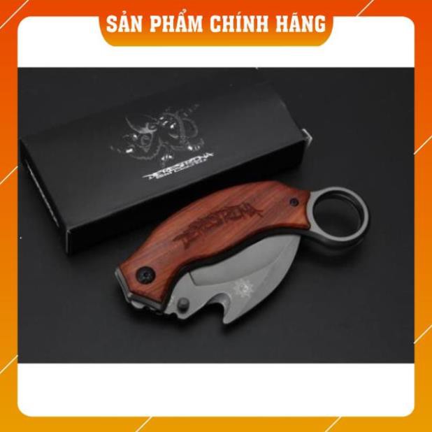 [FreeShip – Giảm 30k]  Dao Phượt Gấp Cao Cấp Chính Hãng Karambit X52 Báng Gỗ - Dao Phượt Đa Năng Giá Rẻ Quân Đội | BigBuy360 - bigbuy360.vn