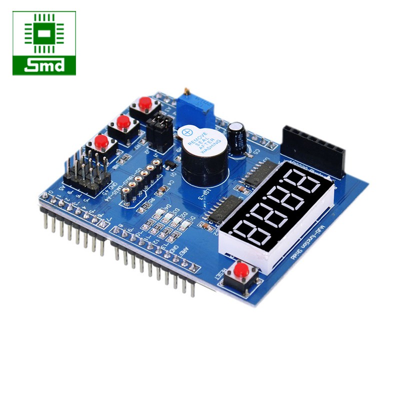  Arduino Shield đa chức năng, kit mở rộng Arduino Multi Function led 7 thanh, nút bấm còi, biến trở. 