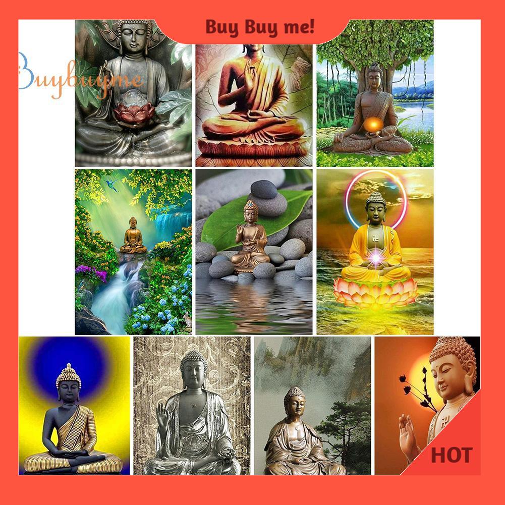 Bộ tranh hình phật đính kim đá 5D tự làm thủ công độc đáo