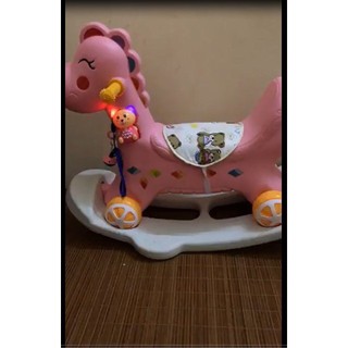 Ngựa bập bênh 2in1 kiêm chòi chân có nhạc