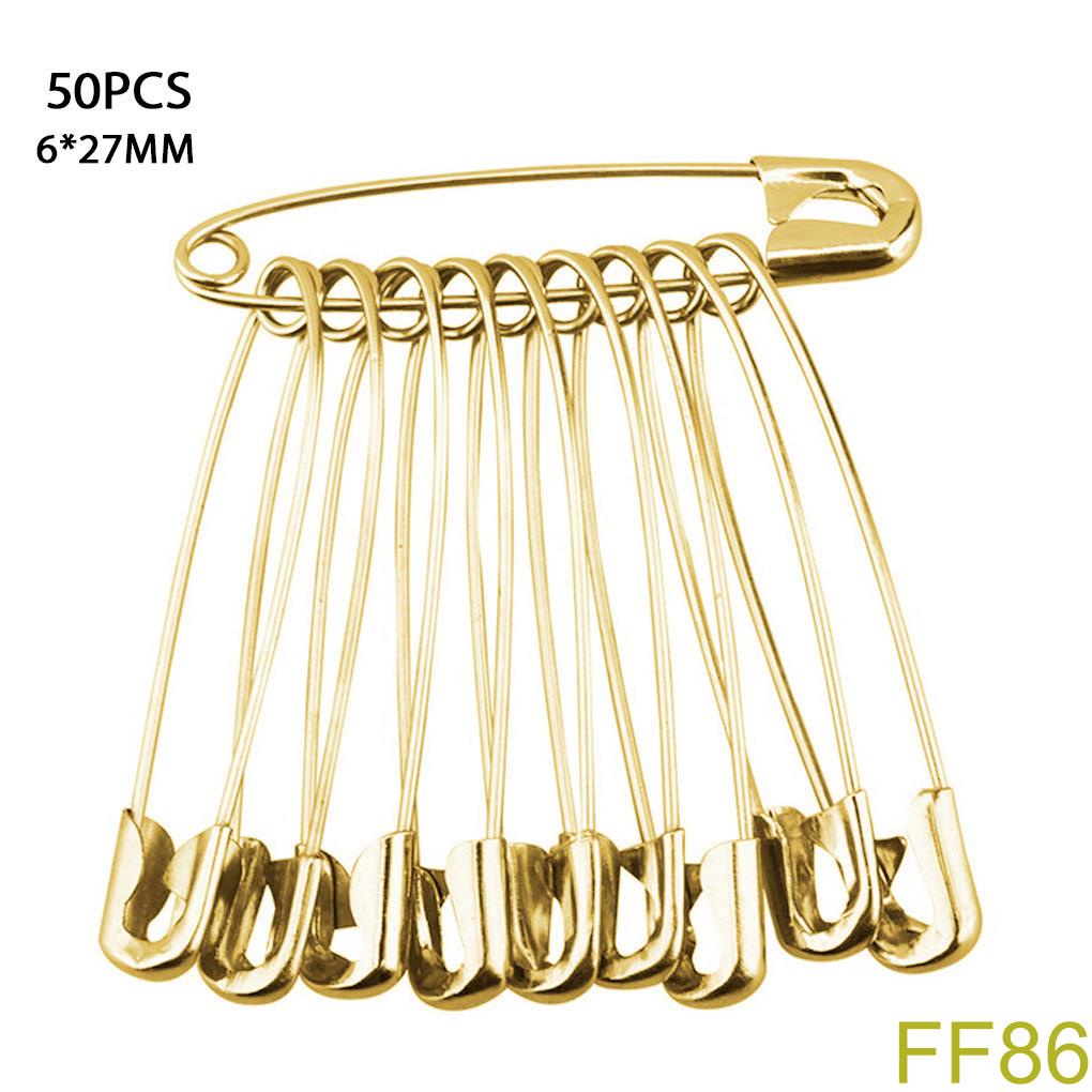 Set 50 kim khâu may bằng kim loại đàn hồi an toàn nhỏ gọn DIY 6x27mm