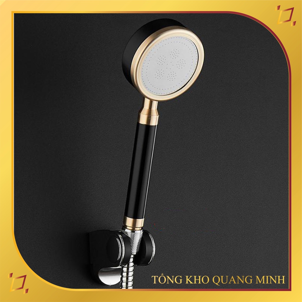 Tay sen tắm tăng áp hợp kim nhôm (đen vàng)