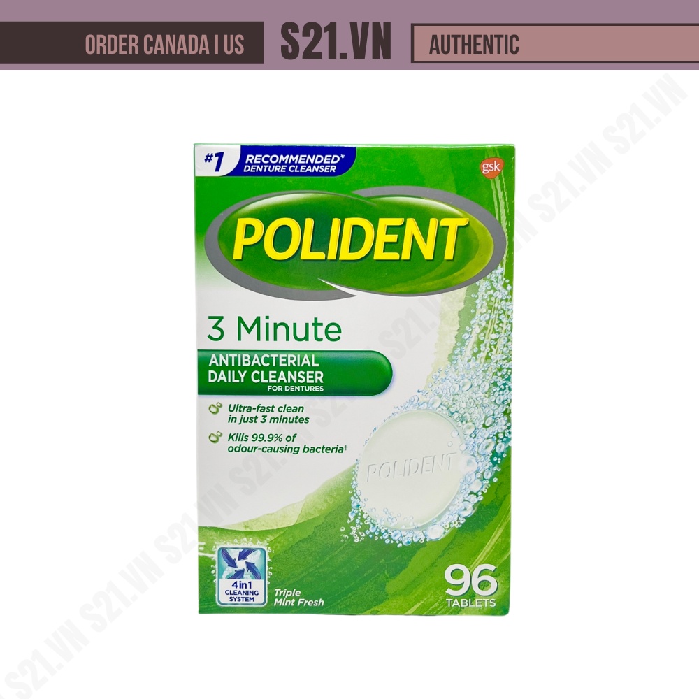Viên Sủi Làm Sạch Răng Giả Polident Các Loại 40 | 84 | 96 Viên