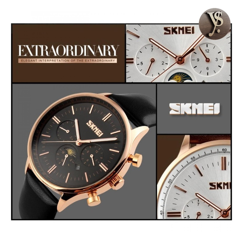 Đồng Hồ Nam Dây Da Skmei 9117Cl