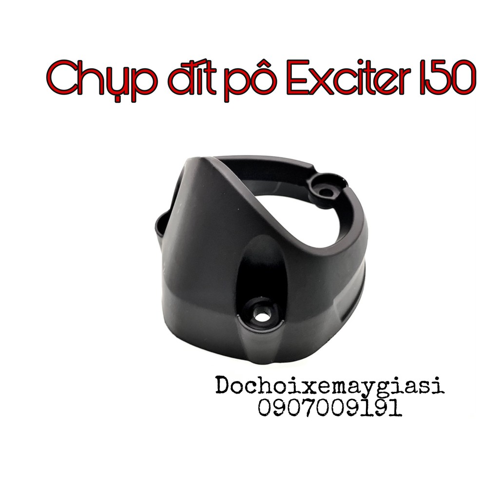 ỐP PÔ- CHỤP ĐÍT PÔ ĐEN NHÁM CHO EXCITER 150 - EX150