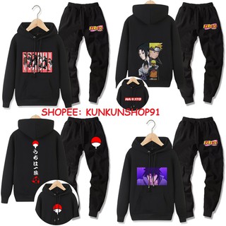 Set Áo Hoodie + Quần Nỉ Ấm NARUTO Cực HOT!!