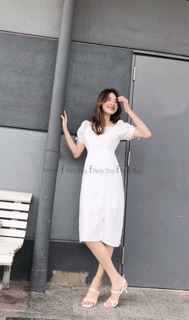 ĐẦM MIDI TAY RÚT XẺ TÀ