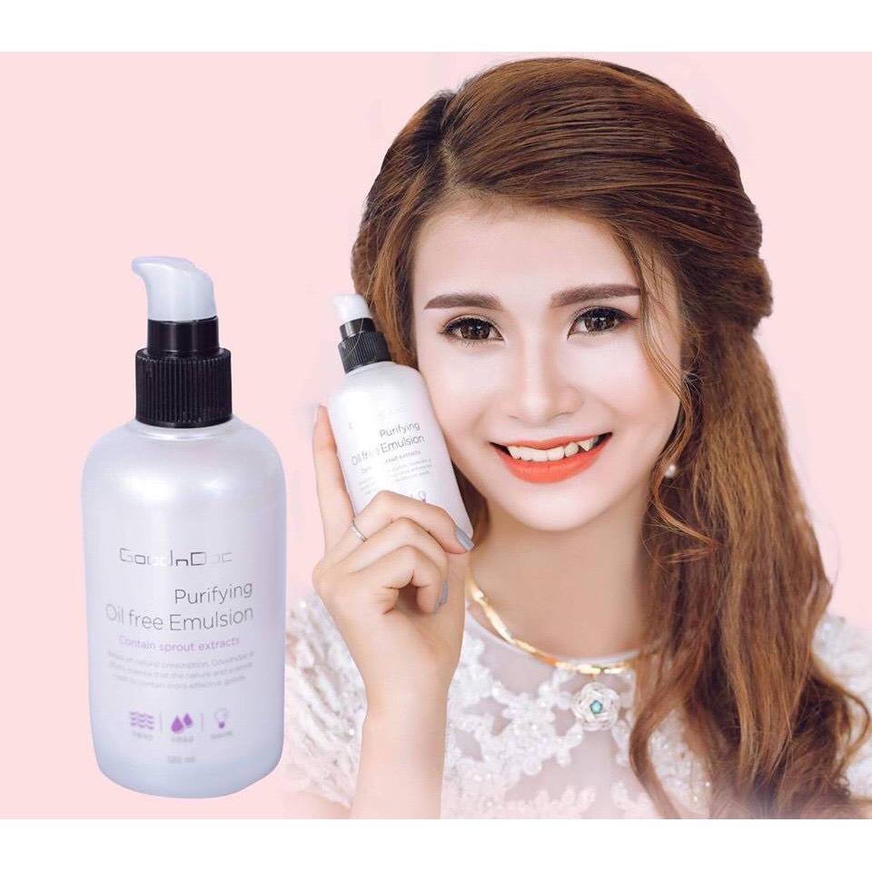 (Hàng Công Ty) Tinh chất dưỡng trắng  sáng da giảm vết nhăn,mờ thâm nám,dưỡng ẩm GoodnDoc Purifying Oil Free Emulsion 5 | BigBuy360 - bigbuy360.vn