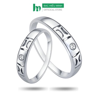 Nhẫn Đôi Bạc Hiểu Minh NC318 Cung Song Tử Bảo Hành Vĩnh Viễn ( Hàng Chính Hãng )