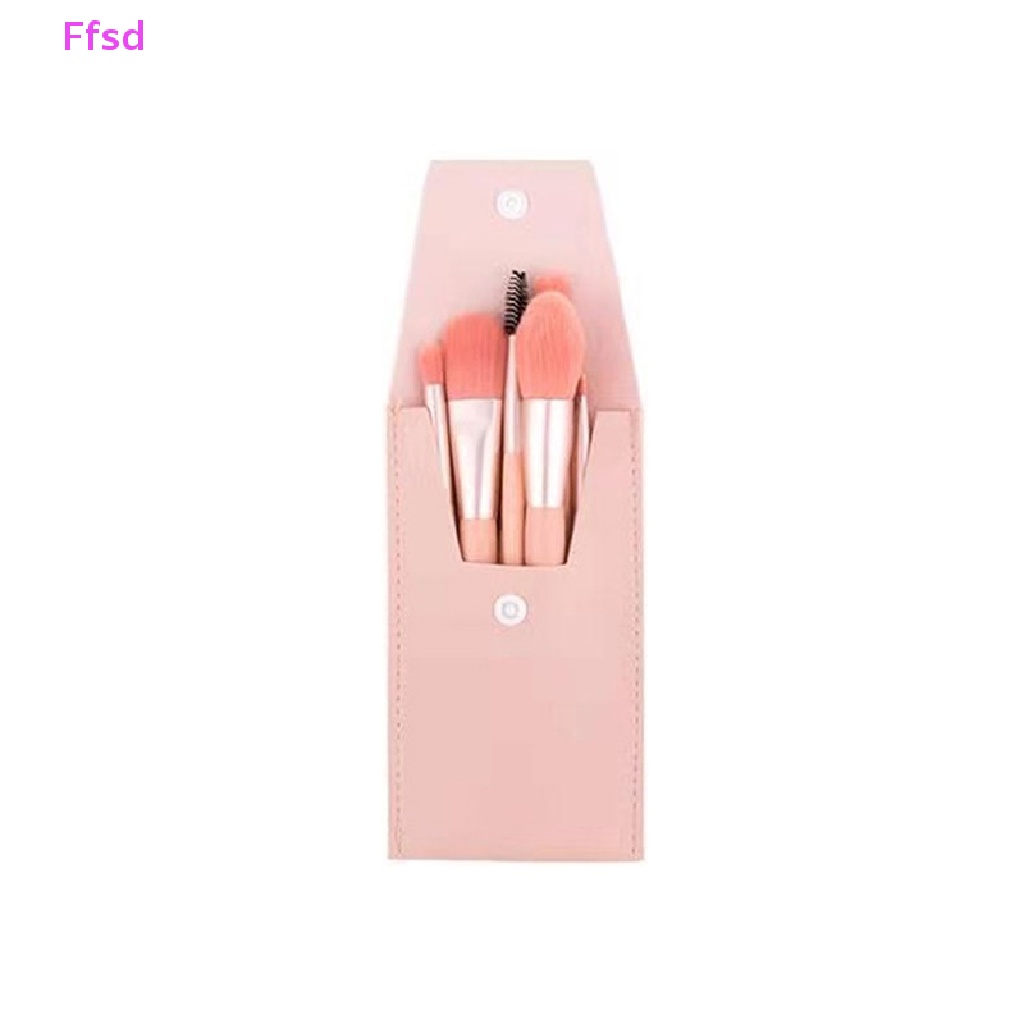 {Ffsd} Bộ 8 Cọ Trang Điểm Di Động Với Túi Đựng Cọ Trang Điểm / Phấn Má Hồng / Mắt Bán Chạy