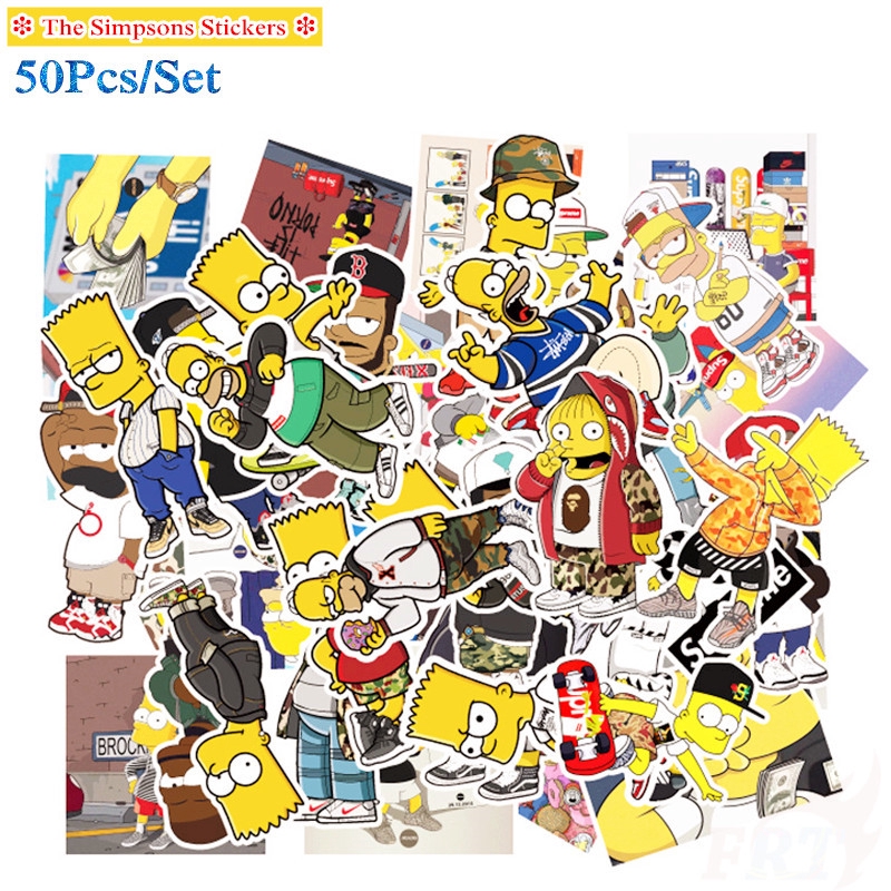 ❉ The Simpsons - Series 03 Stickers ❉ 50Pcs/Set Mixed Luggage Laptop Skateboard Decals Doodle Stickers