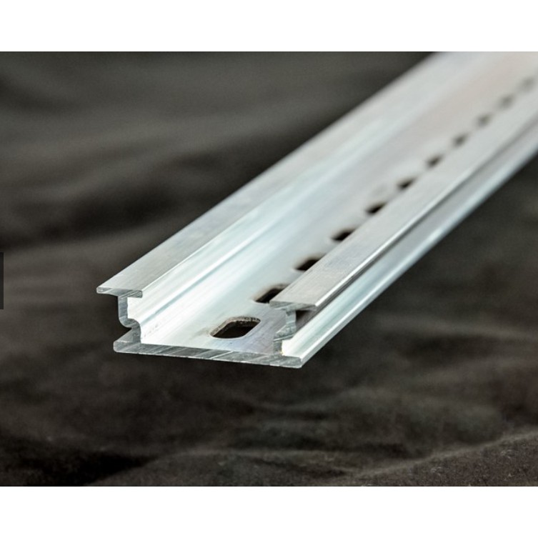 Thanh ray nhôm - Thanh ray cài Aptomat dài 1m