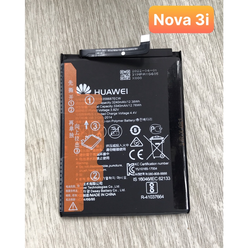 Pin Huawei Nova 2i / Nova 3i / P30 lite / Y7 pro 2019 / HB356687ECW Pin Zin dung lượng 3340 mAh