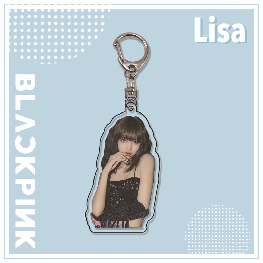 Móc Chìa Khóa Bằng Acrylic Hình LISA Nhóm Nhạc Blackpink